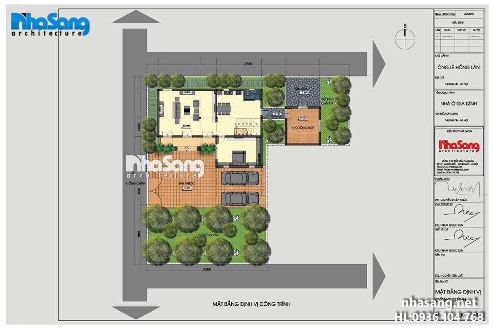 mẫu thiết kế nhà biệt thự vườn 2 tầng hình chữ l